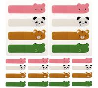 EXAOMBLE 6 Packs of Assorted Color Sticky Page Tabs Made of Sturdy Pet Material, Creative and Functional Design for Offices and Homes, Easy to Carry Colourful Page Guiding Tags