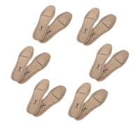 EXAOMBLE 6 Pairs Khaki Felt Cuttable Insoles for Winter Boots, Warmth Protection and Odor-Free Chemical Fibre Inserts, for Extended Standing in Cold Seasons