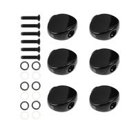 EXAOMBLE 6 Pcs Metal Guitar Tuning Pegs Guitar Head Tuner Buttons Oval Shape Strong No Burrs Classic Style
