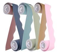 EXAOMBLE 6 Rolls Bulletin Board Borders Border Trim Scalloped Beautiful Paper for Decorating Walls and Blackboards in School Classroom for Teachers and Officers Random Color