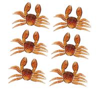 EXAOMBLE 6pcs Artificial Crab Fishing Baits Durable Simulated Fishing Lures for Bass Panfish and More Portable and Bite Resistant Design for Enjoyable