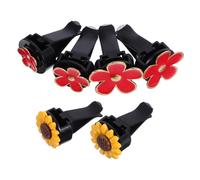 EXAOMBLE 6pcs Car Air Vent Clips Flower Shape Dashboard Accessories Aesthetic Car Vent Decor Easy Install Clip Decorations