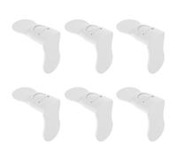 EXAOMBLE 6pcs Childproof Locks for Doors and Drawers Proofing Latch White Plastic Safety Product Prevent Fingers Being Pinched Strong Reliability for Home Safety