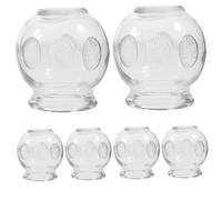 EXAOMBLE 6Pcs Cupping Therapy Set Durable Glass Massage Cups for Muscle Relief Home Use Fire Cupping Kit Enhance Blood Flow and