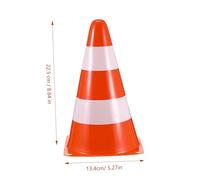 EXAOMBLE 6pcs High Visibility Traffic Cones Construction Road Barriers Portable PE Plastic for Roadwork Parking Management