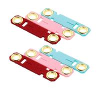 EXAOMBLE 6pcs Parrot Leg Bands and Bird Leg Rings Set, Soft Training Foot Bands, Size 4 Colored Red Pink Blue, Suitable for Parakeet Supplies and Poultry Identification