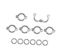 EXAOMBLE 6pcs Stainless Steel Outdoor Bird Foot Rings Parrot Training U-shaped Opening Clips Size 8 Suitable for Parrots and Pet Birds Leg Rings