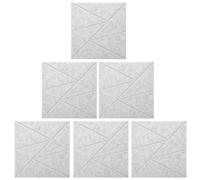 EXAOMBLE 6pcs Wall Sound Absorbers Acoustic Panels High Density Polyester Sound Insulation Foam with Noise Reduction and Aesthetic Enhancement for Home and Gaming Room