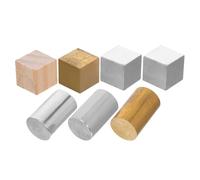EXAOMBLE 7Pcs Science Education Density Cube Set Copper, Iron, Aluminum Cubes and Cylinders, 2Cm Edge Diameter, Physics Learning Tool for Lab and Home Experiments