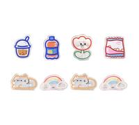 EXAOMBLE 8pcs Acrylic File Clips for Students and Teachers, Easily Removed Paper Organizers to Keep Documents and Photos Neat, for Office Supplies and School Use Assorted Style