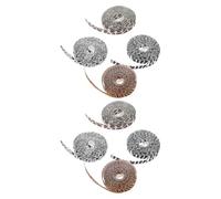 EXAOMBLE 8pcs Assorted Colour Jungle Animal Fabric Ribbons Cute Tiger, Giraffe, Zebra and Dairy Cow Patterns, 1cm Width and 4.5m Length Each, Flexible and Knot Friendly Craft Ribbon