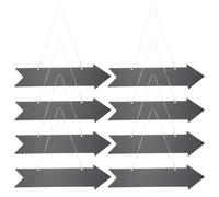 EXAOMBLE 8pcs Blank Arrow Sign Chalkboard Arrow Sign 7.5x2.75x0.2 Inch Double Side Writable Can Be Marked by Pens Or Stickers Simple Design Wood Hanging Decoration for Nail Salons and Pubs