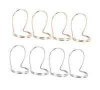 EXAOMBLE 8Pcs Ergonomic Finger Picks for Guitar Banjo Mandolin Bass Wear-resistant Metal Plectrums in Gold and Silver Comfortable Fit Finger Caps for Enhanced Grip and Bright Tone