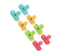 EXAOMBLE 8pcs Plastic Binder Clips for Documents and Paper, Convenient for Hanging on The Blackboard Or Door, Organising Paper with Assorted Colour Clips for Teachers and Random Color