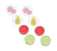 EXAOMBLE 8pcs Reusable Gel Eye Masks for Cooling and Soothing Cold Compress Pads for Eye Puffiness and Dark Circles Fun Styles Pineapple Watermelon Strawberry