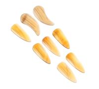 EXAOMBLE 8pcs Sturdy Guzheng Supplies Premium Fake Finger Picks with Ox Horn Groove Design Compact Lightweight Fingertip Protection Covers for Birthday