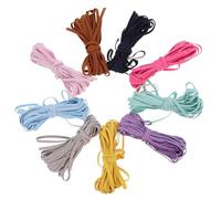 EXAOMBLE 9pcs Assorted Colour Elastic Bands High Elastic Nylon Straps for Handmade Crafts and Trousers Waist Supplies DIY Bands for Jewellery Making and Bracelet Crafting Random Color