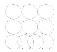 EXAOMBLE Acoustic Electric Guitar Strings Replacement 10Pcs E-1St Stainless Steel Quick Install Guitar Strings Pack for Live Music