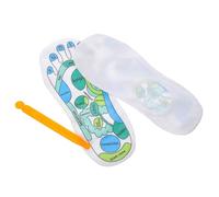 EXAOMBLE Acupressure Socks with Elastic Fiber Material for Women and Men 1 Pair Breathable Design and Printing Reflexology Diagrams, for Foot Sole Massage and Massage