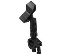 EXAOMBLE Adjustable Microphone Stand Clip and Expandable Microphone Clip Expansion Head with Tripod Design Easy to Use Plastic and Metal Mic Clamp Holder for Live Streaming and Outdoor