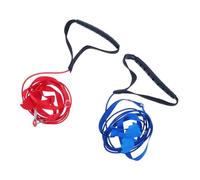 EXAOMBLE Adjustable Pet Parrot Flying Harness Leash with Wing Design, 2pcs Red and Blue s Size for Outdoor Training and Bird Walking