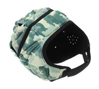 EXAOMBLE Adjustable Soccer Helmet with EVA Foam Padding for Youth Adults Protective Rugby Headgear Scrum Cap with Breathable Design and Secure Chin Strap Camouflage Green for Multi-sport