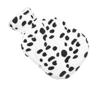 EXAOMBLE Adorable Hot Water Bottle 500ml Rubber with Plush Cover, Corrosion Resistant and No Deformation, for Winter Hand and Belly Warmth Random Color