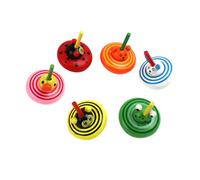 EXAOMBLE Animal Creativity Creative Wood and Adorable 6pcs Gyroscope Wooden Small Spinning Top Made of Stimulates Exercises Cognition, Sensory for