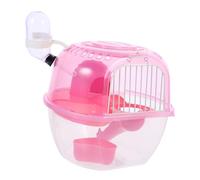 EXAOMBLE Animal Travel Carrier Cage Handle for Hamsters and More Transparent Design for Outdoor Adventures and Peace of Mind