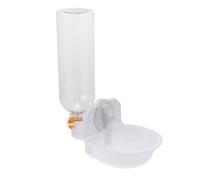 EXAOMBLE Automatic Pet Water Dispenser White Abs Bowl Hanging Water Feeder 750ml with Convenient and Practical Design for Cats and Pigeons for Home Decoration