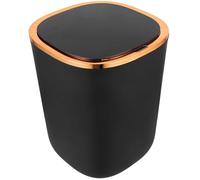 EXAOMBLE Automatic Sensor Trash Can with Motion Detection for Bathroom and Bedroom, Fast Opening Lid and Odour Blocking Feature, Black Pvc Electronic Engineering Material Waste Bin