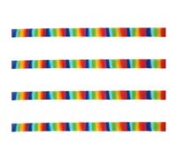EXAOMBLE Beach Chair Towel Clips 4Pcs Rainbow- Stretchable Silicone Bands Heavy-Duty Elastic Straps for Cruise and Beach Hut Accessories