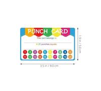EXAOMBLE Behavior Reward Punch Cards 50 Pcs for Boys and Classroom Use with Points System and Housework Motivation