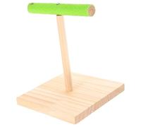 EXAOMBLE Bird Perch Stand Wooden Parrot Training Perch Assorted Color Strong Sturdy Interactive Bird Stand for Training and Interacting