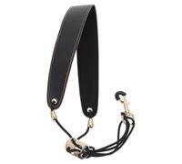 EXAOMBLE Black Saxophone with Widened Design and Pu Metal Material Shoulder Strap Reduces Pressure on Shoulders and Necks , Suitable for Professional Saxophone Players and Beginners