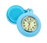 EXAOMBLE Blue Quartz Doctor Clip-on Watch Lightweight Practical Nurse Luminous Pocket Watch for Hospital Use with Simple and Beautiful Appearance