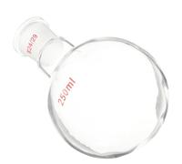 EXAOMBLE Boiling Flask Laboratory Glassware Flask Single Neck round Bottom 250ml Borosilicate Glass Vacuum Distillation Apparatus Smooth and Odorless for Organic Chemistry
