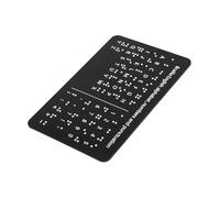 EXAOMBLE Braille Alphabet Board with Raised Dots Portable Braille Learning Chart Recognition Tool Montessori Educational for Blind Beginners and Adults Home School Classroom Use