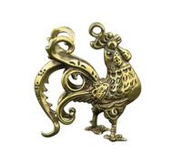 EXAOMBLE Brass Rooster Keychain Pendant Vintage DIY Multi-purpose Small Brass Craft Charm Suitable for Household DIY Jewelry Making