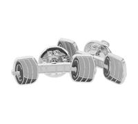 EXAOMBLE Brooch Pin Funny Backpack Pin Zinc Alloy 2pcs Dumbbell Shape with Unique Enamel Design, Compact and Trendy Cartoon Brooch Motivating Fitness Activities for Students