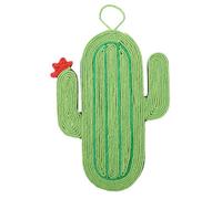 EXAOMBLE Cactus Cat Scratch Pad with Hanging Rope Natural Sisal Kitten Scratch for Healthy Claws Wall Door Hanging Mat for Indoor Cats Stress Relief