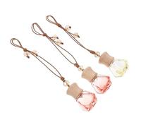 EXAOMBLE Car Bottle Pendant and Delicate Appearance Empty Bottles 3pcs with Hanging Pendant Design and Fine Workmanship Random Color for Essential Oils Suitable for Car Air