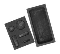 EXAOMBLE Casting Mold for Refining 2Pcs 5-in-1 Graphite Mold Set with 1Kg Crucible for Melting and Refining Metal Scrap Including Gold Silver Copper Aluminum for Crafting