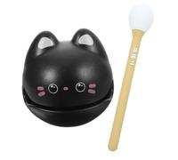 EXAOMBLE Cat Shaped Wooden Fish Percussion Abs Musical Instrument for Office Decompression Rhythm Development and Relaxation Unique Home Decor Music Lovers and Yoga Practitioners