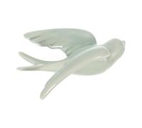 EXAOMBLE Ceramic Bird Wall Hanging Sculpture Light Green Bird Shaped Wall Art Fresh Colors Easy to Decorate Long-time Decoration for Living Room Bedroom