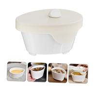 EXAOMBLE Ceramic Steamer Basket for Rice Cooker Fan Shaped Steam Tray with Silicone Lid Small Healthy Steamed Rack Pot for Vegetables Fish Dumplings Home Cooking