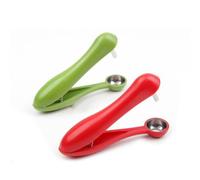 EXAOMBLE Cherry Pitter Stainless Steel and Plastic and Olive Corer with Quick Operation Spring-Loaded Mechanism Fruit Seeder Tool Stone Remover and Random Color for Kitchen Use