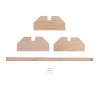 EXAOMBLE Chicken Perch Stand Wooden Roosting Bar, Durable Khaki Wood with Polished Surface, Suitable for Hen and Rooster in Brooder Stand