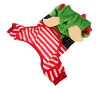 EXAOMBLE Christmas Dog Costume Elf Outfit for Pets Comfortable Warm Xmas Party Dress with Festive Patterns Fine Stitching Puppy Clothing for Holiday Celebrations and Photoshoot