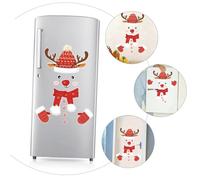 EXAOMBLE Christmas Fridge Decal Tearproof Snowman Window Sticker for Winter Wonderland Decoration 32X23Cm